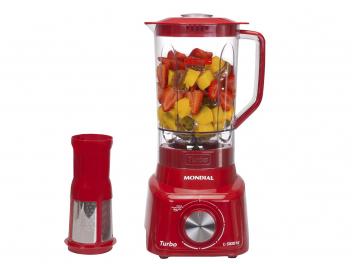 Liquidificador Mondial Turbo L-900 FR Copo 2,7L - Vermelho Com Filtro 05 Velocidades 900W