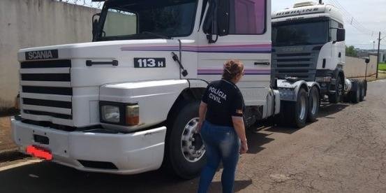 Dois caminhões estão entre as apreensões feitas pela Polícia Civil durante deflagração de operação em 10 de dezembro