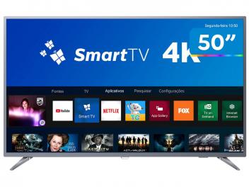 Smart TV 4K LED 50” Philips 50PUG6513/78 Wi-Fi - 3 HDMI 2 USB