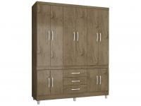Guarda-roupa Casal 10 Portas 3 Gavetas