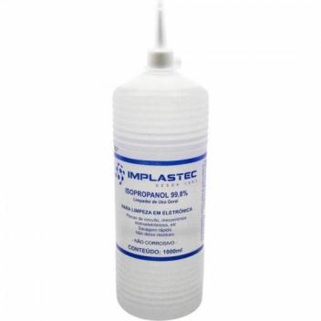 Álcool Isopropilíco 1000ML ISOPROPANOL Transparente IMPLASTE - Implastec