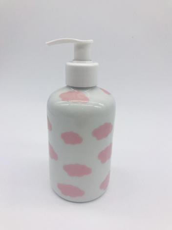 Porta Alcool e Gel Porcelana Nuvem Rosa