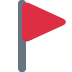 Triangular flag on post 🚩