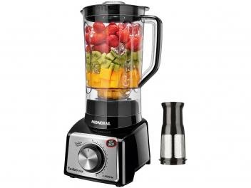 Liquidificador Mondial L-1000 BI Copo 3L 1000W - Preto e Inox Com Filtro 12 Velocidades