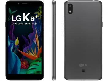 Smartphone LG K8 Plus 16GB Platinum 4G Quad-Core - 1GB RAM 5,45” Câm. 8MP + Câm. Selfie 5MP
