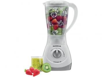 Liquidificador Mondial NL-26 Copo 1,5L - Branco e Cinza 02 Velocidades 500W