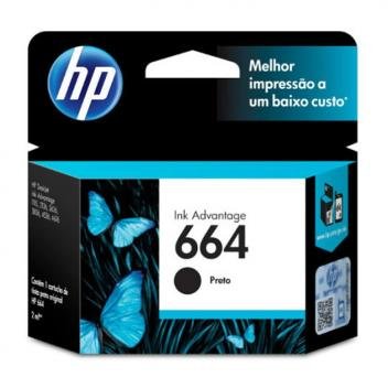 Cartucho de Tinta HP 664 Preto (F6V29AB)