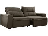 Sofá Retrátil Reclinável 4 Lugares Veludo