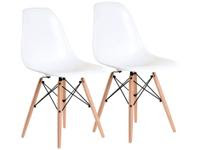 Jogo de Cadeiras Pé Palito Assento Branco Nell