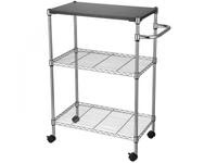 Carrinho Bar de Aço Cromado 15 Garrafas Nell