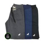 Kit com 3 bermudas de moletom Masculinas Vira Lata Wear com bolso Original