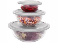 Conjunto de Tigelas de Vidro 3 Peças Marinex