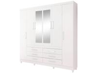 Guarda-roupa Casal com Espelho 6 Portas 