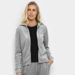 Jaqueta Plush Hering Básica Com Capuz Feminina