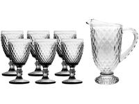 Jogo de Taças com Jarra de Vidro 7 Peças