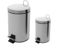 Kit Lixeira Inox com Pedal e Tampa 3L e 12L