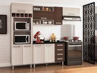 Cozinha Completa Poliman Móveis Luiza com Balcão