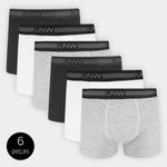 Kit de Cuecas Boxer UNW Elástico 6 Peças