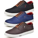 Kit 3 Pares Tênis Casual Masculino Polo Blu Conforto Macio