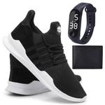 Kit Tênis Caminhada Ever Way + Carteira + Relógio Conforto