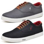 Kit 2 Pares Tênis Casual Masculino Polo Blu Conforto Macio