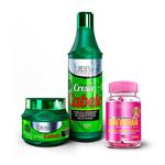 Kit Cresce Cabelo com Máscara 250g, Shampoo 500ml e Forever Hair 30 caps