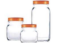 Jogo de Potes de Vidro Ruvolo com Tampa